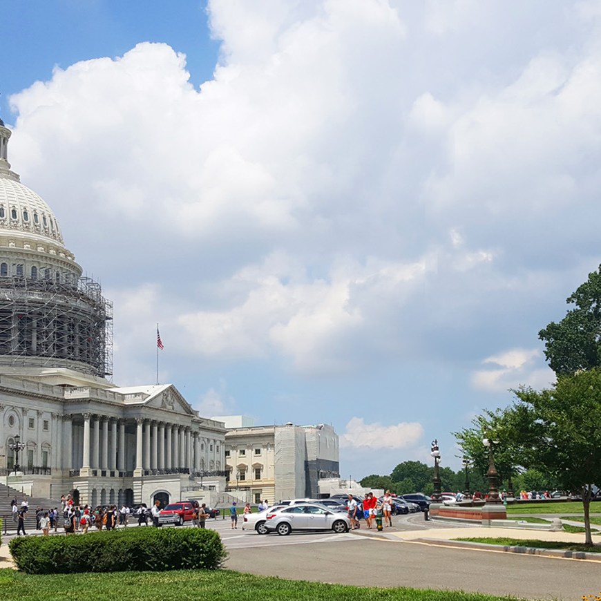 Photo of the U.S. Capitol Building with scaffolding